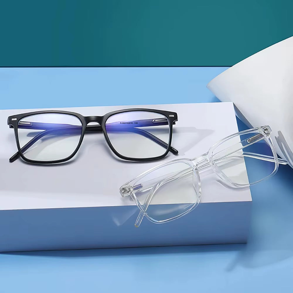 2025 Square Blue Light Blocking Glasses Men TR90 Light Frame anti Blue Ray Eyeglasses Women Classic Computer Eyewear