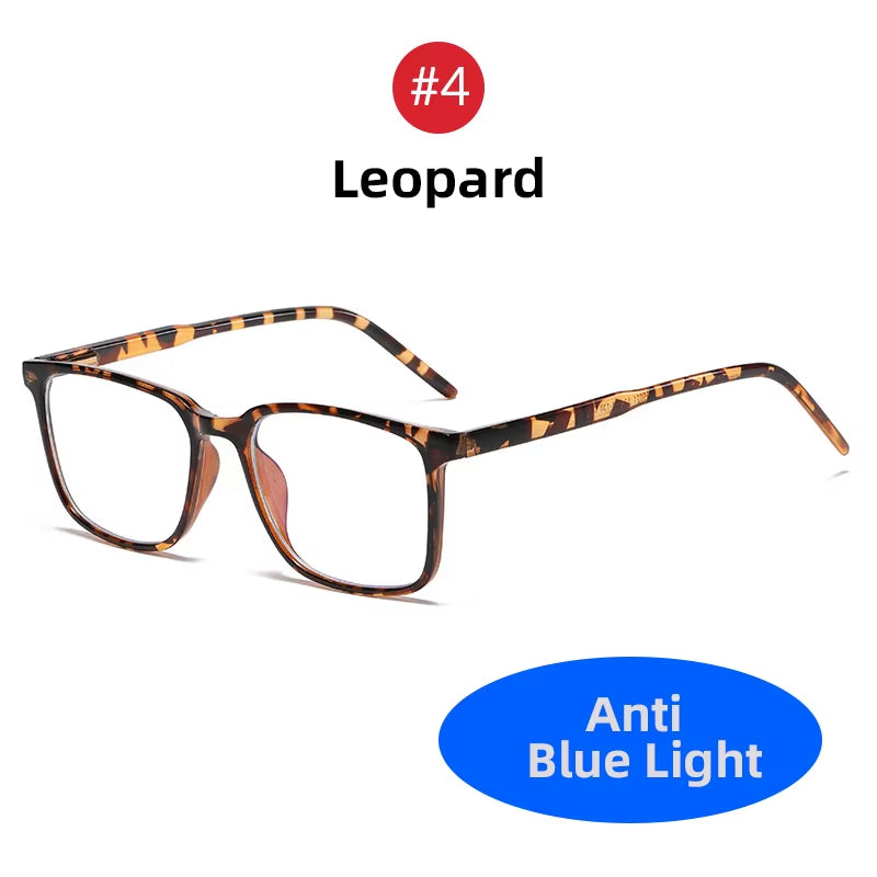 2025 Square Blue Light Blocking Glasses Men TR90 Light Frame anti Blue Ray Eyeglasses Women Classic Computer Eyewear