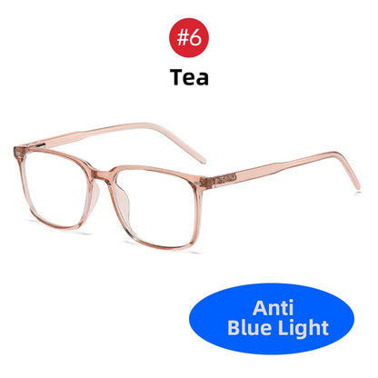 2025 Square Blue Light Blocking Glasses Men TR90 Light Frame anti Blue Ray Eyeglasses Women Classic Computer Eyewear