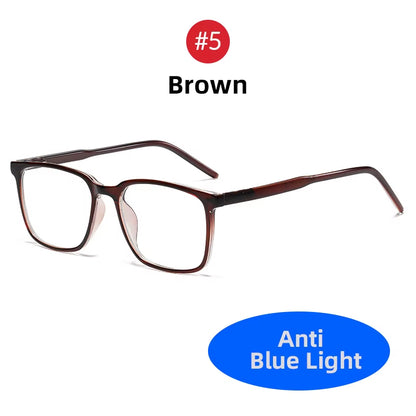 2025 Square Blue Light Blocking Glasses Men TR90 Light Frame anti Blue Ray Eyeglasses Women Classic Computer Eyewear