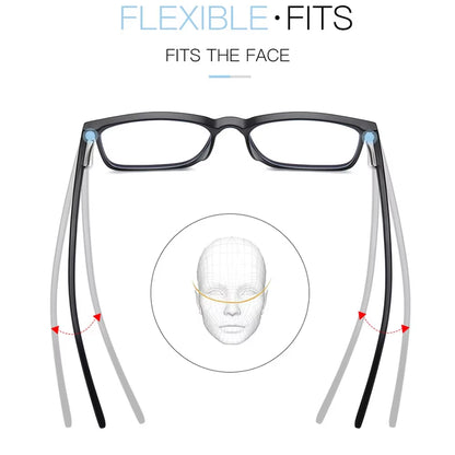 2025 Square Blue Light Blocking Glasses Men TR90 Light Frame anti Blue Ray Eyeglasses Women Classic Computer Eyewear