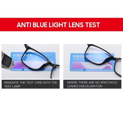 2025 Square Blue Light Blocking Glasses Men TR90 Light Frame anti Blue Ray Eyeglasses Women Classic Computer Eyewear