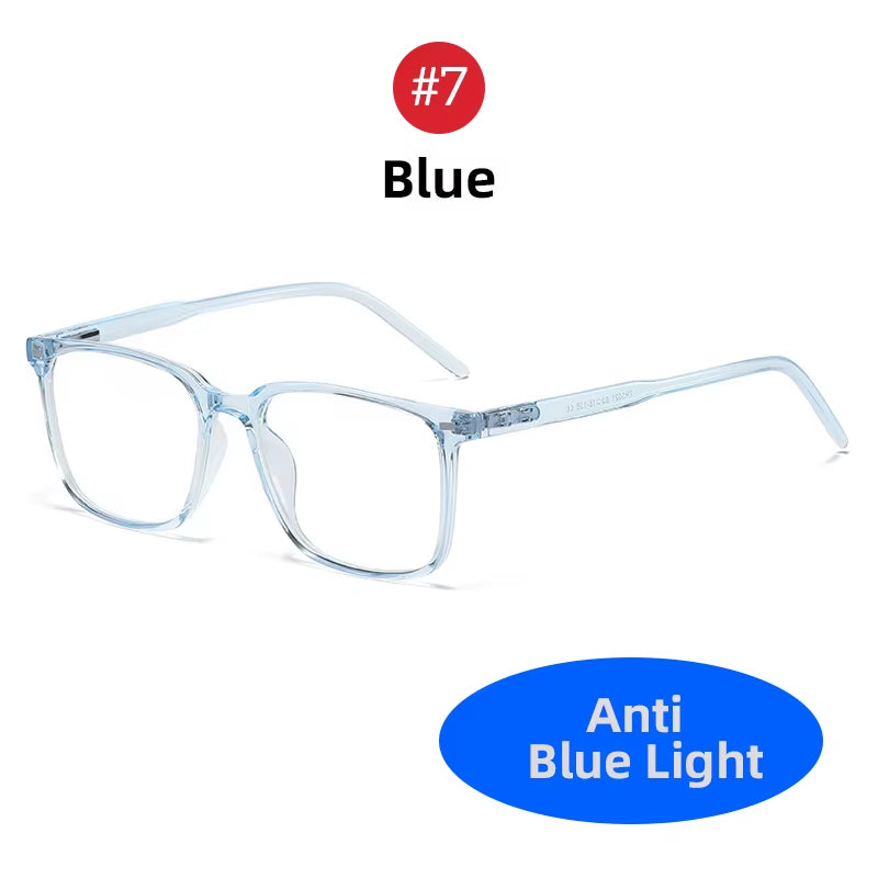 2025 Square Blue Light Blocking Glasses Men TR90 Light Frame anti Blue Ray Eyeglasses Women Classic Computer Eyewear