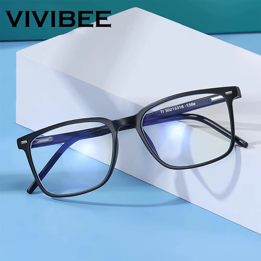 2025 Square Blue Light Blocking Glasses Men TR90 Light Frame anti Blue Ray Eyeglasses Women Classic Computer Eyewear